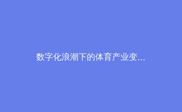 数字化浪潮下的体育产业变革：从观赛体验到商业模式的重构 - 4